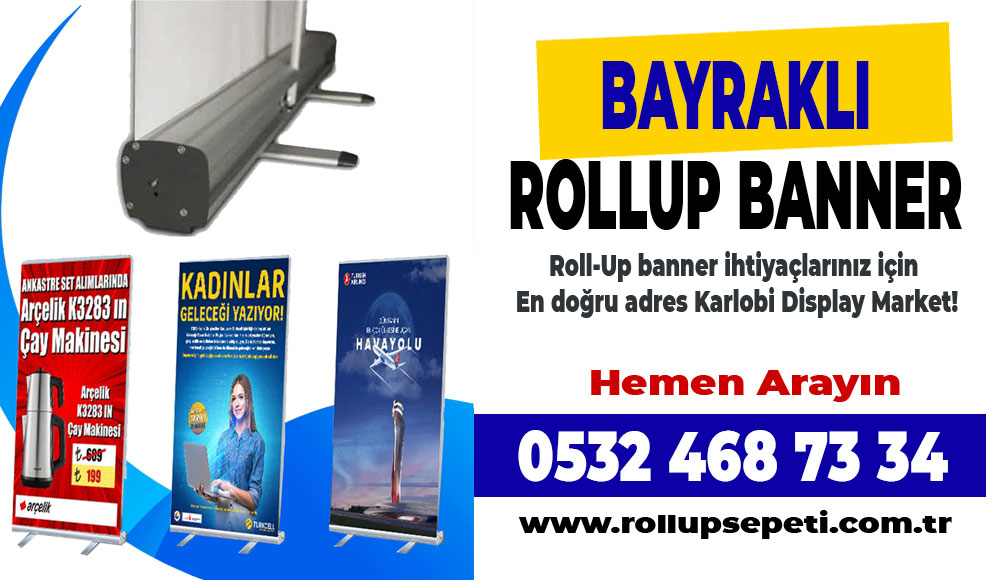 Bayraklı Rollup Banner