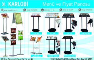 Restaurant Menü Fiyat Panosu