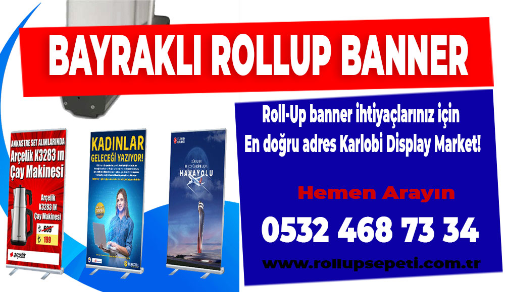 Bayraklı Rollup Banner