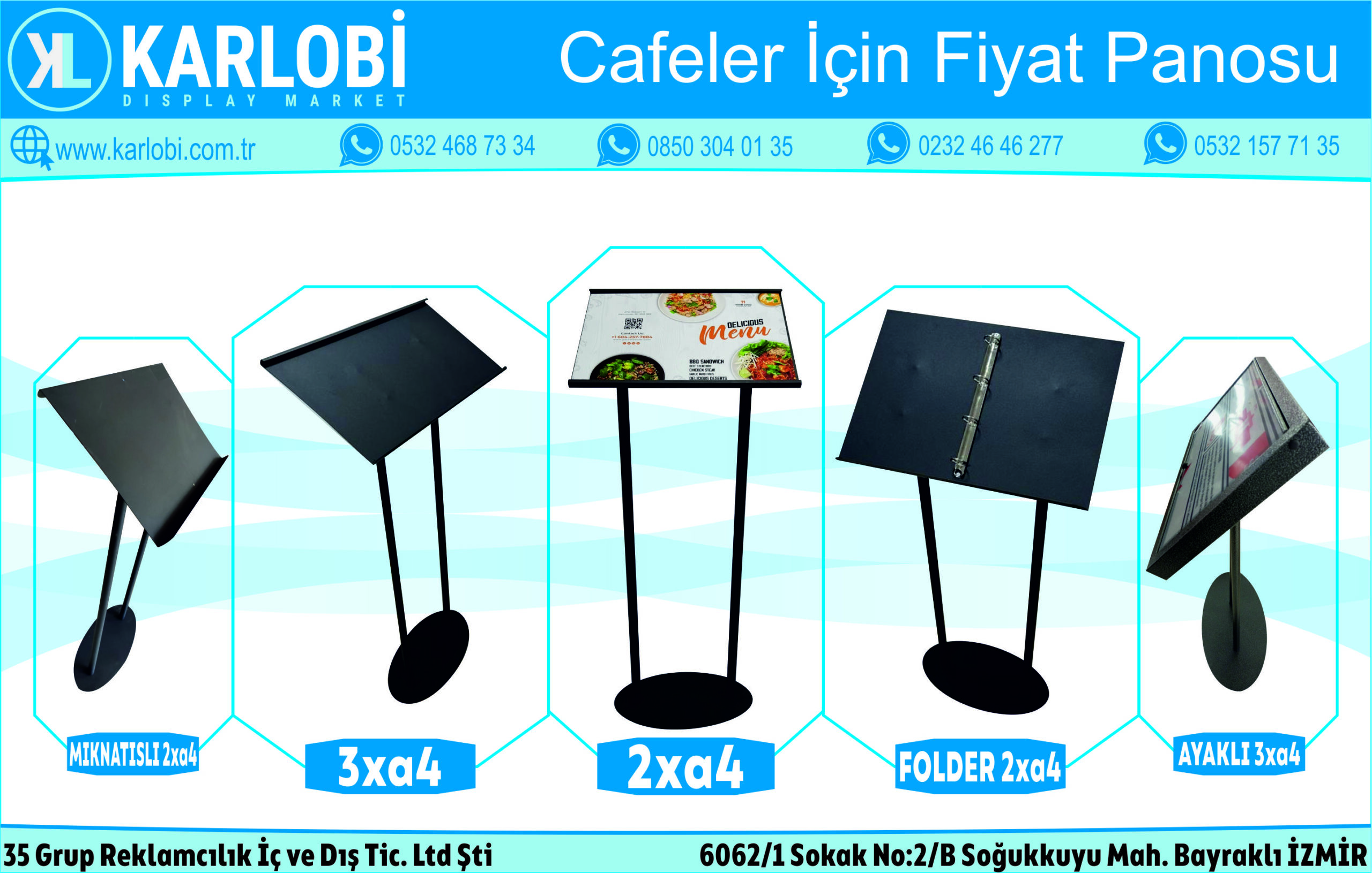 Cafeler İçin Fiyat Panosu