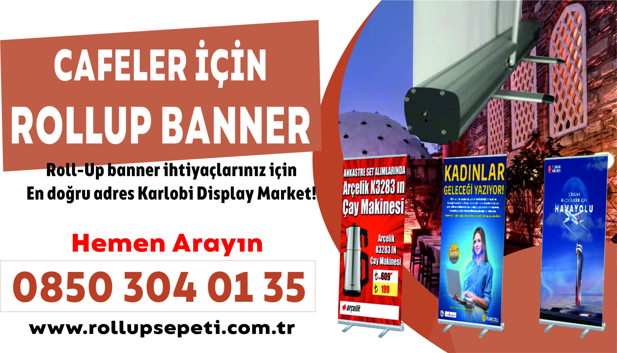 Cafeler İçin Rollup Banner
