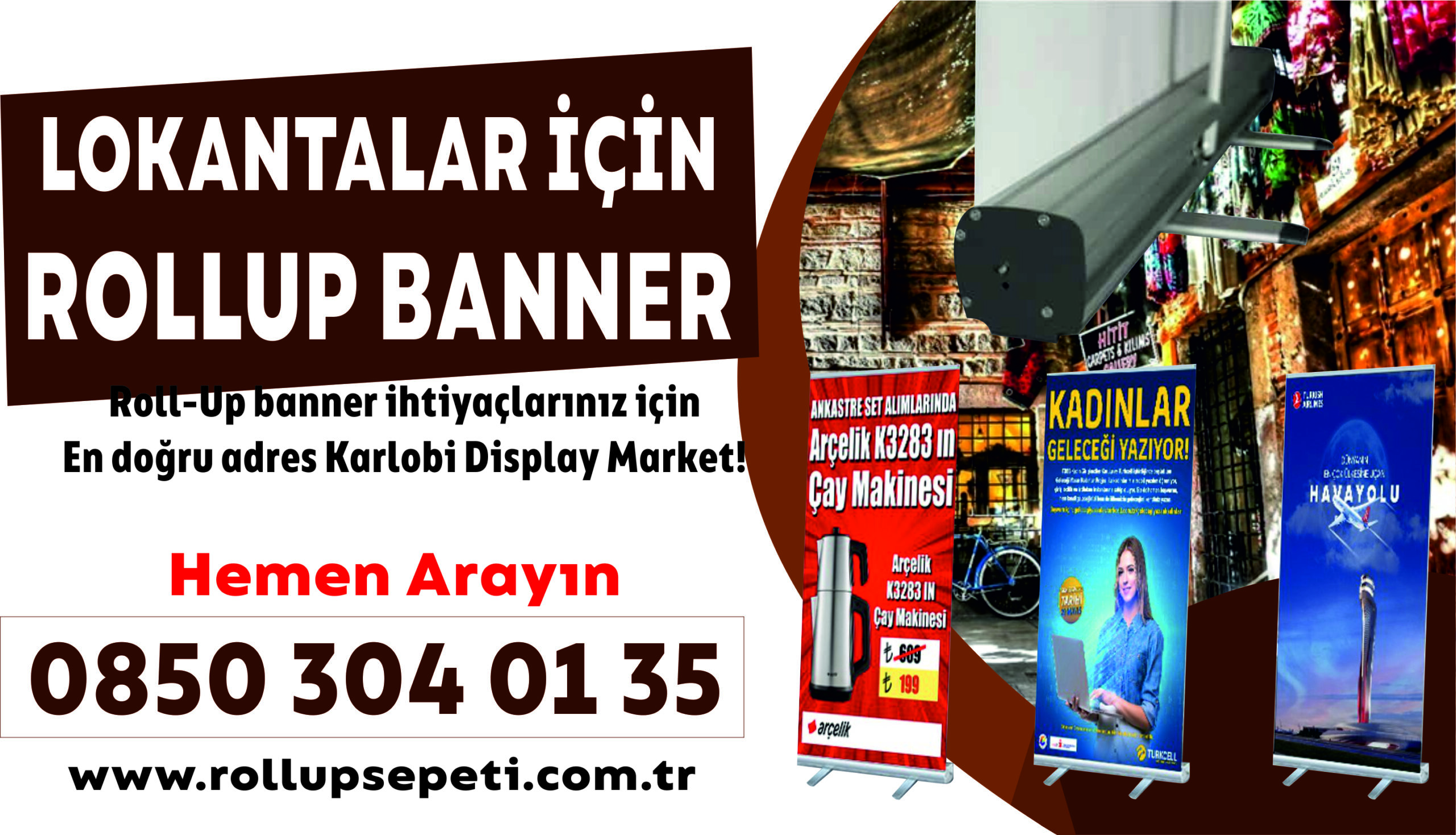Lokantalar İçin Rollup Banner