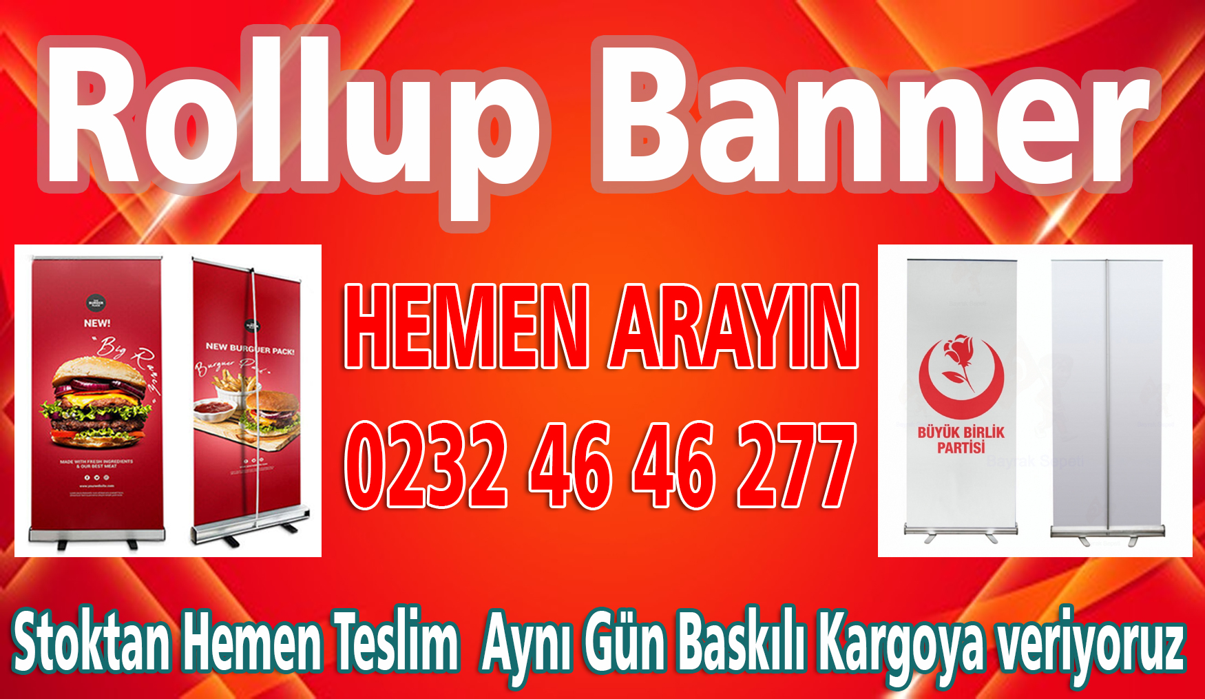 Toptan Rollup Banner - Rollup Banner Fiyatları- Hızlı Rollup Banner Ölcüleri - Roll Banner fiyatları