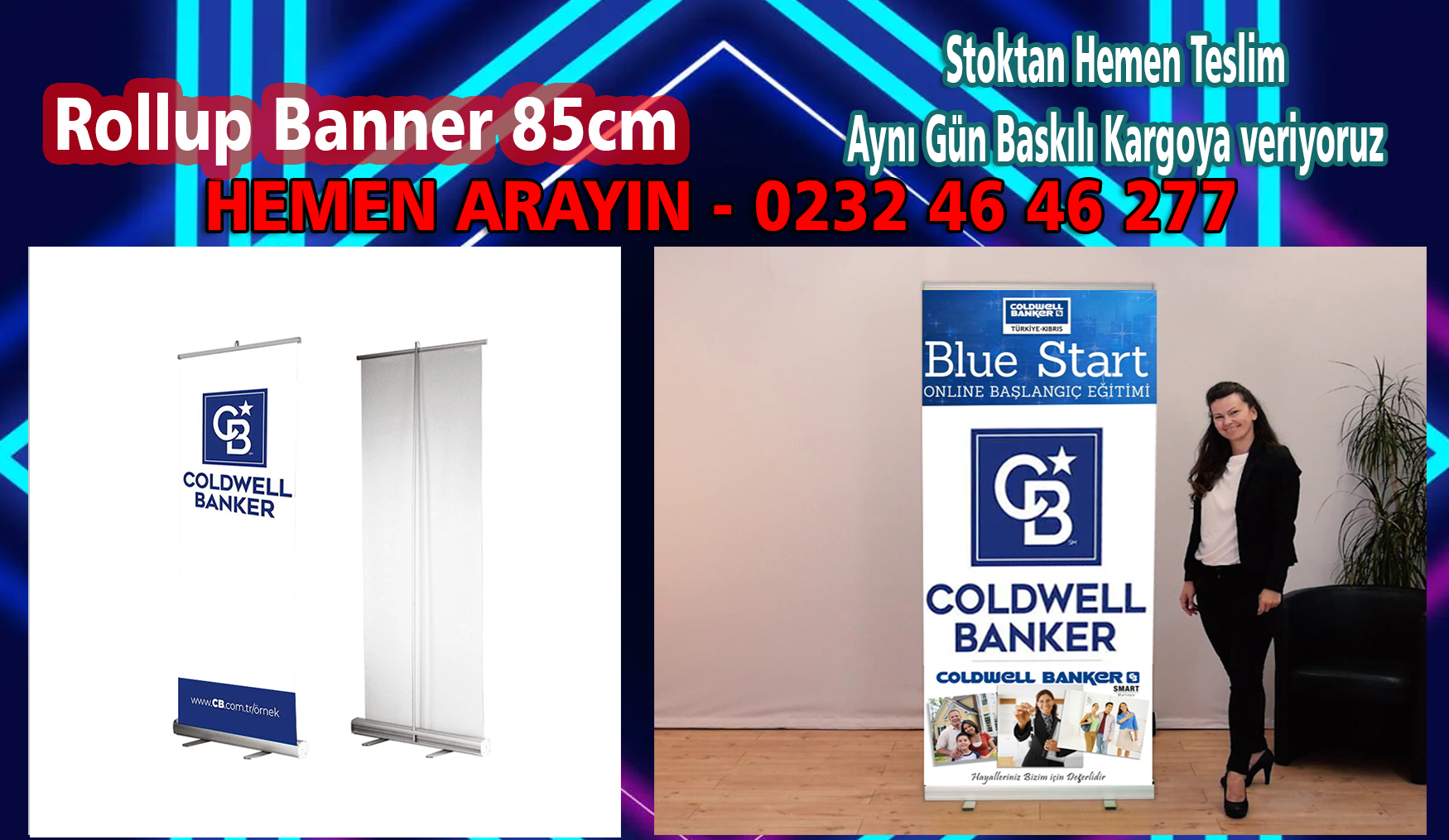 Coldwell Banker Rollup Banner, Emlak Tanıtım Reklamı, Backdrop Emlak, Tanıtım Banneri