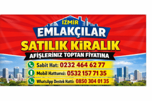 İZMİR emlakcı Afişi