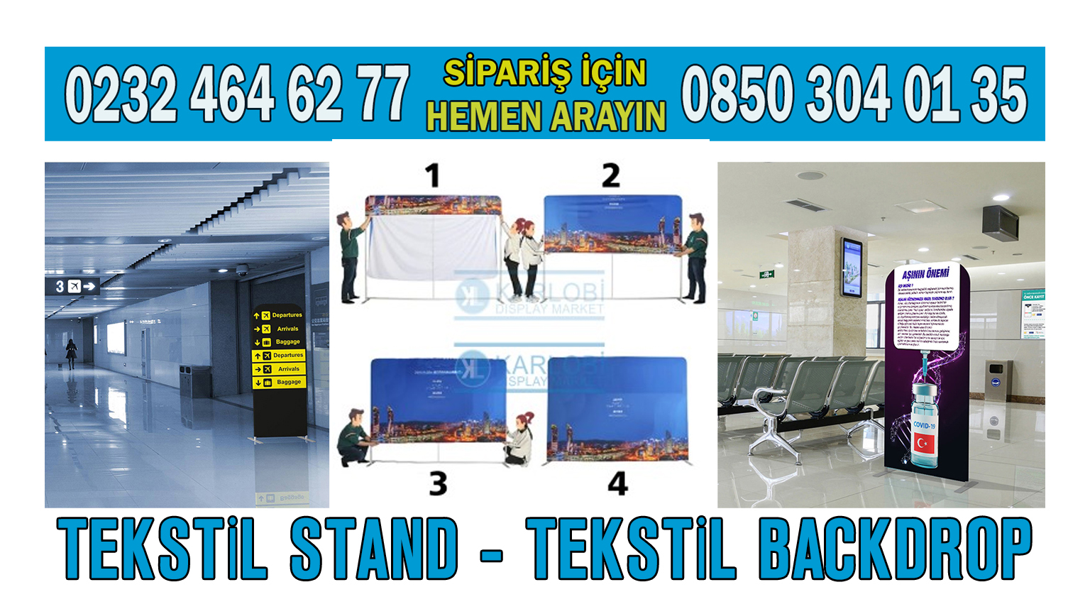Tekstil Stand - Tekstil Backdrop - Tüm Türkiyeye Aynı Gün Kargo - 08503040135